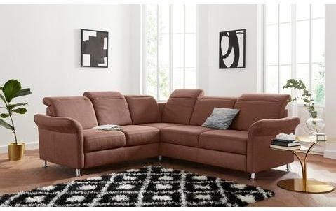 sit&more Ecksofa "Darwin L-Form", inklusive Federkern, wahlweise mit Kopfteilverstellung, Bettfunktion