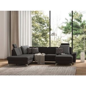 sit&more Zithoek Padua U-model inclusief zitdiepteverstelling, armleuning en binnenvering