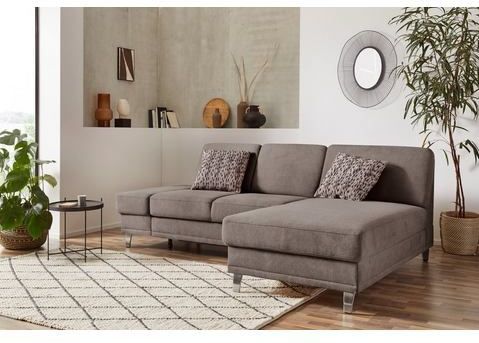 sit&more Ecksofa "Clio L-Form", wahlweise mit Bettfunktion oder Vorziehsitz und Bettkasten, Federkern