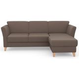 sit&more Ecksofa "Visby L-Form", Wahlweise mit Bettfunktion und Bettkasten, frei im Raum stellbar