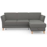 sit&more Ecksofa "Visby L-Form", Wahlweise mit Bettfunktion und Bettkasten, frei im Raum stellbar