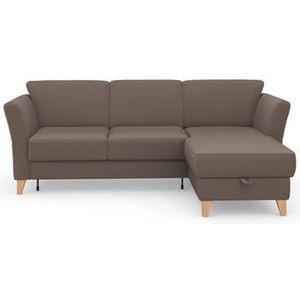 sit&more Ecksofa »Visby L-Form«, Wahlweise mit Bettfunktion und Bettkasten, frei im Raum stellbar