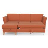 sit&more Ecksofa »Visby L-Form«, Wahlweise mit Bettfunktion und Bettkasten, frei im Raum stellbar
