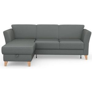 sit&more Ecksofa »Visby L-Form«, Wahlweise mit Bettfunktion und Bettkasten, frei im Raum stellbar