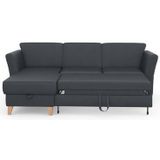sit&more Ecksofa "Visby L-Form", Wahlweise mit Bettfunktion und Bettkasten, frei im Raum stellbar