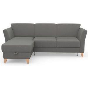 sit&more Ecksofa »Visby L-Form«, Wahlweise mit Bettfunktion und Bettkasten, frei im Raum stellbar