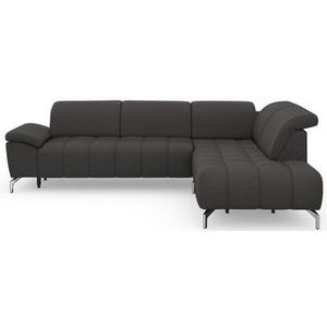 sit&more Hoekbank Cool L-vorm naar keuze met verstelbare hoofdsteun en uittrekzitting, motorisch