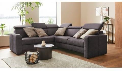 sit&more Ecksofa "Bologna L-Form", Kopfteilverstellung, wahlweise mit Bettfunktion und Schubkasten