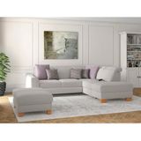 sit&more Ecksofa »Dundee L-Form«, mit Federkern und Massivholzfüßen, wahlweise mit Kopfteilverstellung