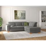 sit&more Ecksofa »Dundee L-Form«, mit Federkern und Massivholzfüßen, wahlweise mit Kopfteilverstellung