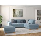 sit&more Ecksofa »Dundee L-Form«, mit Federkern und Massivholzfüßen, wahlweise mit Kopfteilverstellung