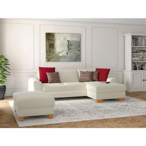 sit&more Ecksofa »Dundee L-Form«, mit Federkern und Massivholzfüßen, wahlweise mit Kopfteilverstellung