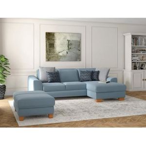 sit&more Ecksofa »Dundee L-Form«, mit Federkern und Massivholzfüßen, wahlweise mit Kopfteilverstellung