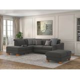 sit&more Ecksofa "Dundee L-Form", mit Federkern und Massivholzfüßen, wahlweise mit Kopfteilverstellung