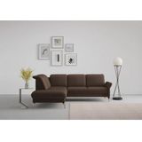 sit&more Ecksofa "Fashion L-Form", wahlweise mit Kopfteilverstellung, Vorziehsitz, motorisch, Nickelfüße