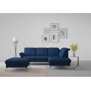 sit&more Ecksofa »Fashion L-Form«, wahlweise mit Kopfteilverstellung, Vorziehsitz, motorisch, Nickelfüße