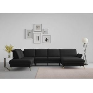 sit&more Wohnlandschaft »Fashion U-Form«, wahlweise mit Kopfteilverstellung, Vorziehsitz, motorisch, Nickelfüße