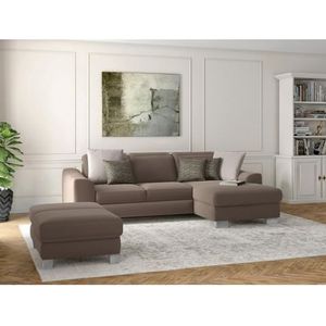 sit&more Ecksofa »Dundee L-Form«, mit Federkern und Edelstahlfüßen, wahlweise mit Kopfteilverstellung