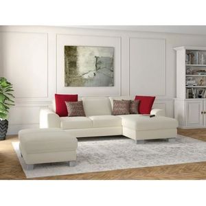 sit&more Ecksofa »Dundee L-Form«, mit Federkern und Edelstahlfüßen, wahlweise mit Kopfteilverstellung