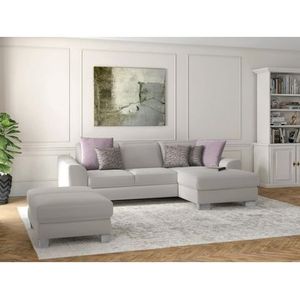sit&more Ecksofa »Dundee L-Form«, mit Federkern und Edelstahlfüßen, wahlweise mit Kopfteilverstellung