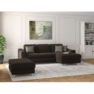 sit&more Ecksofa »Dundee L-Form«, mit Federkern und Edelstahlfüßen, wahlweise mit Kopfteilverstellung