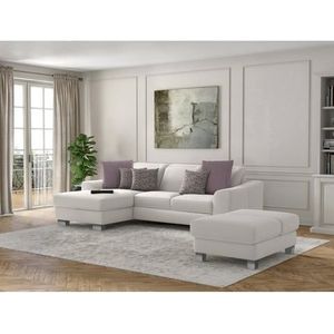 sit&more Ecksofa »Dundee L-Form«, mit Federkern und Edelstahlfüßen, wahlweise mit Kopfteilverstellung