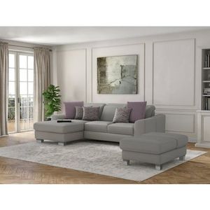 sit&more Ecksofa »Dundee L-Form«, mit Federkern und Edelstahlfüßen, wahlweise mit Kopfteilverstellung