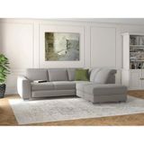 sit&more Ecksofa "Dundee L-Form", mit Federkern und Edelstahlfüßen, wahlweise mit Kopfteilverstellung