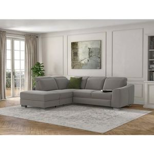 sit&more Ecksofa "Dundee L-Form", mit Federkern und Edelstahlfüßen, wahlweise mit Kopfteilverstellung