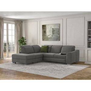 sit&more Ecksofa "Dundee L-Form", mit Federkern und Edelstahlfüßen, wahlweise mit Kopfteilverstellung