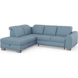 sit&more Ecksofa "Dundee L-Form", mit Federkern und Edelstahlfüßen, wahlweise mit Kopfteilverstellung