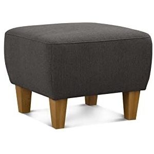 CAVADORE Kruk Ben/Moderne, veelzijdige armleuningstoel/bijpassende stoel apart verkrijgbaar / 52 x 46 x 52 / meerkleurige structuurstof, antraciet