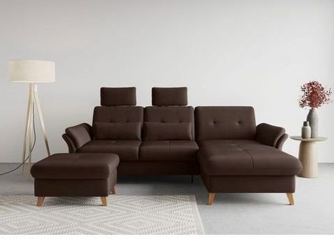 sit&more Ecksofa "Göteborg", Sitztiefenverstellung und Federkern, wahlweise mit Bettfunktion