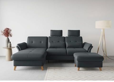 sit&more Ecksofa "Göteborg", Sitztiefenverstellung und Federkern, wahlweise mit Bettfunktion