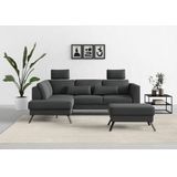sit&more Ecksofa »Lindholm L-Form«, mit Sitztiefenverstellung und Federkern