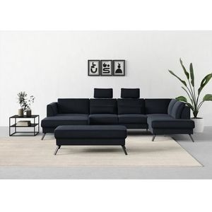 sit&more Wohnlandschaft »Lindholm U-Form«, mit Sitztiefenverstellung und Federkern