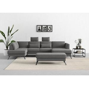 sit&more Wohnlandschaft »Lindholm U-Form«, mit Sitztiefenverstellung und Federkern
