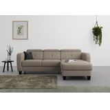 sit&more Ecksofa "Belluci L-Form", inklusive Federkern, wahlweise mit Bettfunktion und Bettkasten