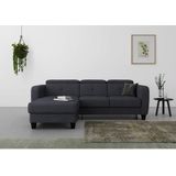 sit&more Ecksofa "Belluci L-Form", inklusive Federkern, wahlweise mit Bettfunktion und Bettkasten