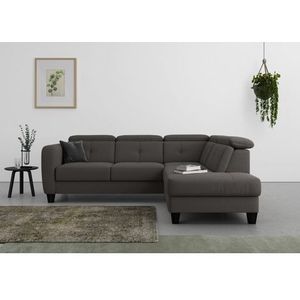 sit&more Ecksofa »Belluci L-Form«, inklusive Federkern, wahlweise mit Bettfunktion und Bettkasten