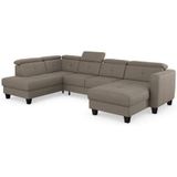 sit&more Wohnlandschaft "Belluci U-Form", Kopfteilverstellung und Federkern, wahlweise mit Bettfunktion