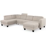 sit&more Wohnlandschaft "Belluci U-Form", Kopfteilverstellung und Federkern, wahlweise mit Bettfunktion