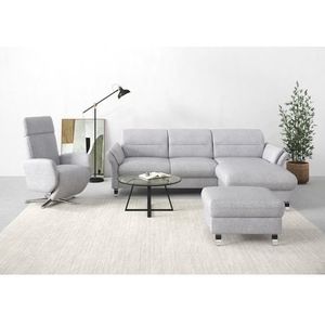 sit&more Ecksofa »Grenoble L-Form mit Federkern«, wahlweise mit Bettfunktion, Bettkasten, Arm- und Kopfteilverstellung