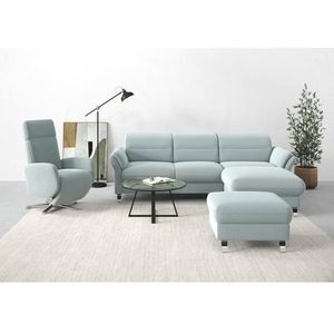 sit&more Ecksofa »Grenoble L-Form mit Federkern«, wahlweise mit Bettfunktion, Bettkasten, Arm- und Kopfteilverstellung