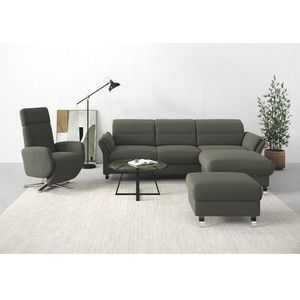 sit&more Ecksofa »Grenoble L-Form mit Federkern«, wahlweise mit Bettfunktion, Bettkasten, Arm- und Kopfteilverstellung