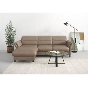 sit&more Ecksofa »Grenoble L-Form mit Federkern«, wahlweise mit Bettfunktion, Bettkasten, Arm- und Kopfteilverstellung