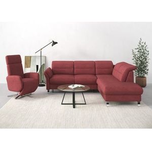 sit&more Ecksofa »Grenoble L-Form mit Federkern«, wahlweise mit Bettfunktion, Bettkasten, Arm- und Kopfteilverstellung