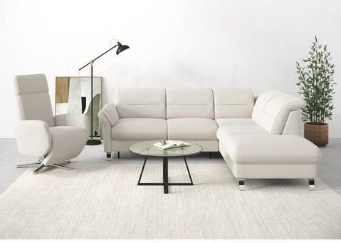 sit&more Ecksofa "Grenoble L-Form mit Federkern", wahlweise mit Bettfunktion, Bettkasten, Arm- und Kopfteilverstellung