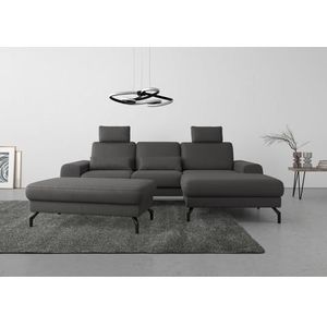 sit&more Ecksofa »Cinturo L-Form«, inklusive Sitztiefenverstellung und Federkern, Sitzhöhe 48 cm