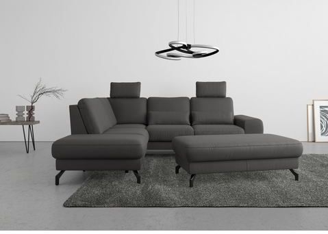sit&more Ecksofa »Cinturo L-Form«, inklusive Sitztiefenverstellung und Federkern, Sitzhöhe 45 cm
